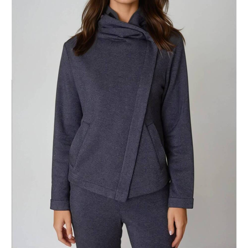 NEW BUKI dakota hoodie sweatshirt jacket in charcoal grey